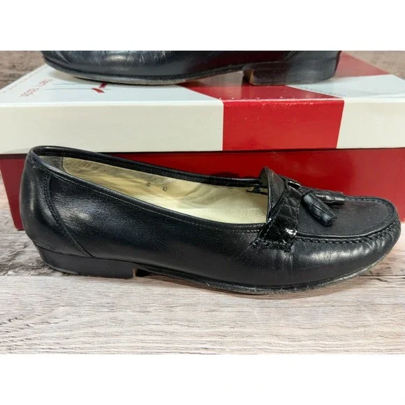 Bally Celeste Ballerina Women Flat Shoes Black Made in Italy Size 5 - Picture 3 of 13